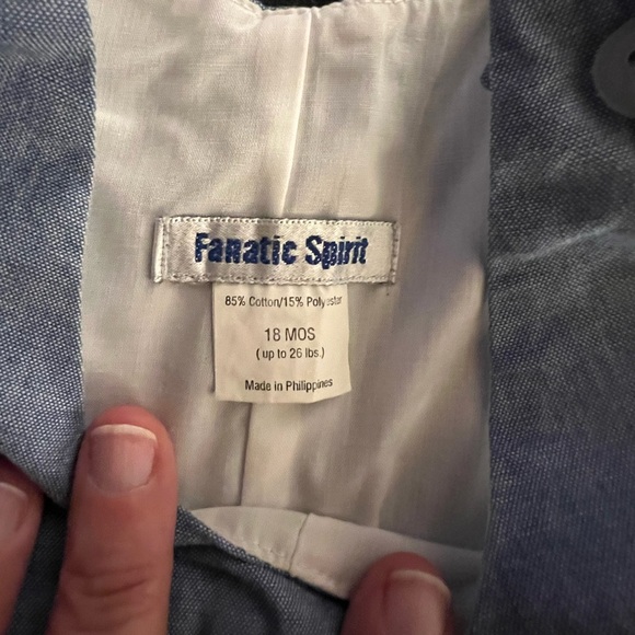 Toddler Boys Smocked ATM Romper - Picture 2 of 3